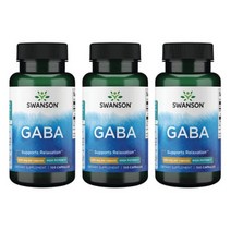 스완슨 가바 GABA 500mg 100캡슐 3팩, 100정, 3개