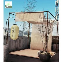 그늘막 원두막 옥상 조립식 야외 파고라 카페, 저희 매장에 적합 135*135*190cm 휴대용 다료, 워터프루프 연한 카멜 굵은 실 마사(트레임) 그냥사(기