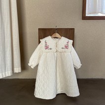 유아원피스 키즈 유아 여아 커플 겨울 누빔 패딩원피스