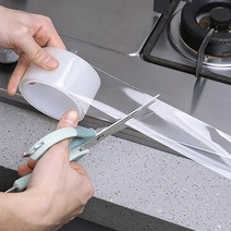 주방 싱크대 가스레인지 틈새막이 투명 실리콘 테이프, 1개