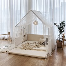 [쁘띠메종]하우스 범퍼침대 샤샤 캐노피 L, A타입, 데이지가든, 샤샤캐노피