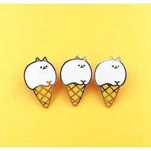 [코코캣]크림냥 금속뱃지