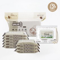 베베솜 무표백 순면 신생아 건티슈 아기 물티슈 SET A, 무표백 순면 건티슈 SET_A
