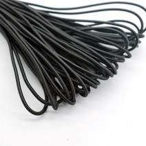 캠핑와이어바스켓 5 미터 강한 탄성 로프 번지 충격 코드 스트레치 문자열 diy 쥬얼리 야외 프로젝트 텐트 카약 보트 가방 수하물 만들기, 검은색, 직경 3mm