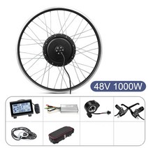 36v48v 500w 1000w 1500w 전기 자전거 모터 휠 전면 후면 20인치 26인치 강력한 전원 bldc 허브 모터 ebike 변환 키트, 48v 1000w, 뒤쪽, 이십