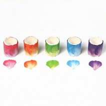 레디코 꽃 잎 마스킹 테이프 디자인 종이 롤 스티커 다꾸 diy 봄 벚꽃 감성 다이어리 꾸미기 용품 아트 장식 재료, 주황색(사은품증정)