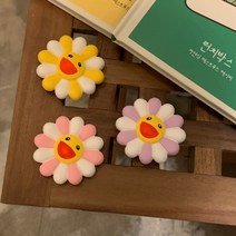 스마일 해바라기꽃 석고방향제 + 리필오일 5ml 차량용 인테리어소품 답례품 선물, 피오니, 옐로우