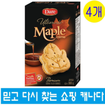 (캐나다 직송) Dare 데어 메이플 크림 쿠키 Maple Cream Cookies made with maple syrup peanut free 300g x4, 4개