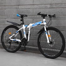 풀샥 MTV자전거 xc MTB 접이식 산악 자전거 이중 충격 흡수 24/26 인치 학생 휴대용 남녀공용 스쿠터, [01] 24 inches, [01] 21, [12] 10 knife red