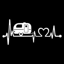 캠핑카 꾸미기 악세사리 car sticker caravan love heartbeat car sticker camper decals body window 스티커 자동차 비닐, 2