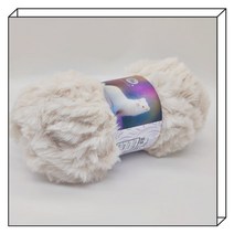 헤어슈 곱창 만들기 밍크 퍼 털실 뜨개실 망고 털 파스텔 핑거니팅 DIY, 연베이지