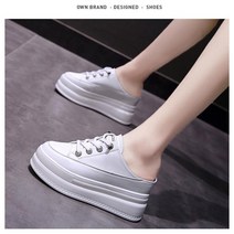 EAGLE PEAK여자 7cm 통굽 뮬 슬리퍼 운동화 블로퍼 스니커즈