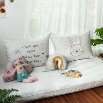 아망떼 꼬모데이즈 순면 대방석대쿠션, 커버+솜세트, 커버+솜세트_레터+레터