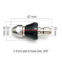 파이프 준설 청소 노즐 하수도 제트 배수 고압 하수구 튜브, 02 with quick plug