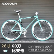 비앙키 로드자전거 26인치 30도 40도 60도 픽시 바이크 달리는 2발 생활형 MTB, 단일사이즈, 비앙키 26인치 60도