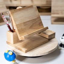 스마트폰 태블릿 원목 거치대 높이조절 각도조절 수작업 나무제품 한스우드 거치대 150X