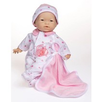JC Toys 아시안 라 베이비 돌 인형 11인치 핑크 퍼플 블루, Pink Asian