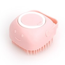 나마스펫 애견 목욕 브러쉬 애묘 강아지 샴푸 샤워 용품 실리콘, 핑크