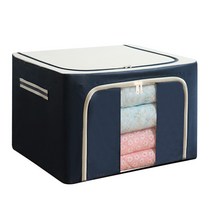 룰루홈 대용량 리빙박스 이불 옷 정리함 수납함 66L 72L 100L, 네이비-72L (1+1)