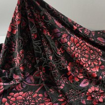 원단대장 원단 벨벳 번아웃 핑크 꽃무늬 플라워패턴 가을 겨울 NP 의류용