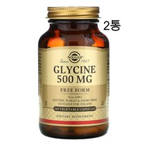 솔가 글라이신 글리신 Glycine 500mg 100캡슐 x 2통, 500g