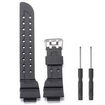 프로그맨 남성용 레진 스트랩 밴드 블랙 팔찌 금속 스틸 리테이너 카시오 G-Shock GWF-A1000 D1000 에, 01 resin loop Black