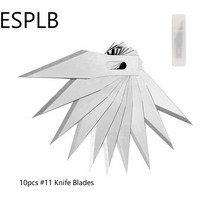 다기능 휴대 조각 곡선 칼 스테인레스 스틸 교체 금속 블레이드 나무 공예 칼날 10pcs 1/3/7/16/12/4/11/A1, 01 No.11