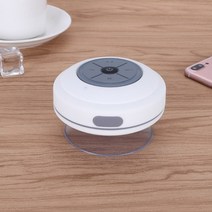 미니블루투스 스피커 휴대용 방수 욕실 라디오 무선 샤워 블랙 마이크 포함 조명 카드, 회색, 노 라이트 fm tf