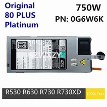 Dell poweredge r530 r630 r640 r740 r730 r730xd 핫 스왑 750w 80 plus 플래티넘 hs 서버 전원 공급 장치 g6w6k 0g6w6k, 우리 플러그