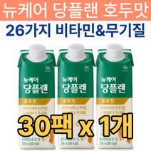 뉴케어 당플랜 당뇨식 30팩 호두맛 대상웰라이프 균형 영양식 40대 50대 60대 여성 남성 부모님 알룰로오스 간식 식사대용 건강 음료 고함량 식이섬유 병문안, 1개, 200ml
