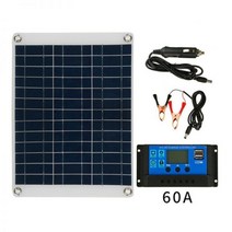 태양열 발전 20W 태양 전지 패널 세트 12V 충전 배터리 컨트롤러 포함 RV 자동차 요트 카라반 야외용 전화 충전기 플레이트, 1100W