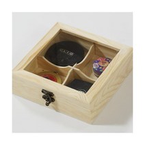 [엘린까사] 유리창 원목수납함 4구, 선택:원목수납함 4구