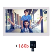 디지털액자 포토키오스크 키오스크제작 DID시스템 키오스크매장15 인치 디지털 사진 프레임 IPS 모든 시야, 07 white 16GB_01 EU 플러그