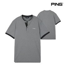 핑골프남성 베이직 헨리넥 티셔츠 P11102TO601_MG, 95, MG