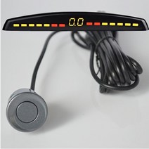 yasokro parktronic 자동차 감지기 자동 led 디스플레이 주차 센서 키트 역방향 지원 백업 레이더 모니터 주차 차량 감지기, 회색