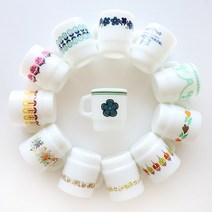 syracuse 시라쿠스 밀크글라스 레트로 감성 빈티지 머그컵 12종 모음, 세인트엘모