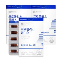 종근당건강 프로폴리스 플러스 (프로폴리스 아연 셀렌 함유60캡슐), 3박스