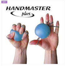 Handmaster plus핸드마스터 손가락재활운동기구 다기능-손운동용 볼- 정반대 운동 1단계 하늘색, 고무2단계 빨간색용 검은색 핑거 코드