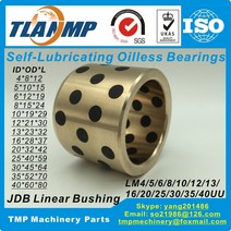 JDB 선형 흑연 구리 베어링 부싱 오일리스 자기 윤활 bearings-LM4 5 6 8 10 12 13 16 20 25 30 35 40UU, 01 JDB040812 (LM4UU)