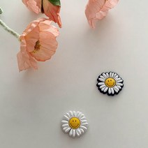 스마일 데이지 꽃 볼마커 [ 제작상품 / 토크버디투미 ], 블랙