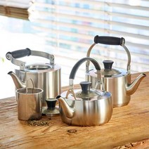 스텐 건강차 보리차 티망 주전자 3종 티타임 스텐주전자 커피포트 밀크티 스테인레스티포트 꽃차 소믈리에, 중