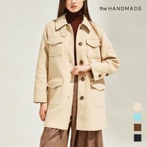 더핸드메이드 포켓 카라 모직 하프코트