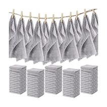 Newwiee 극세사 타월 흡수성 수건 100개 벌크 30 5 x 5cm(12 12인치) 부드럽고 빠른 건조 페이스 목욕 천 코랄 벨벳 욕실 워시 의류 스파 페이셜 핑거팁 (다크, 회색.