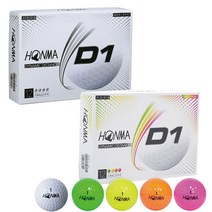 혼마 D1 골프공 2피스 42.67mm 12p, 화이트, 1개