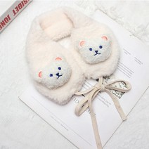 겨울 곰돌이 니트 방한 귀도리 귀마개 여자 귀여운 뽀글이