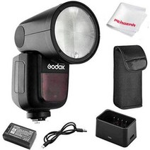 [Godox 정규 대리＆기적 마크] Godox V1-C 플래시 스트로브 76 Ws 2.4 G TTL 라운드 헤드 플래시 스피드 라이트 18000 HSS 480 풀 파워 샷 10 레벨 LED 모델링 램프 Canon 카메라 대응 [품]