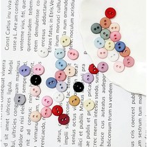 파스텔 미니단추 원형6mm 인형단추 인형옷만들기, 18자주