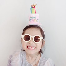 [당일발송] 생일케익 머리띠 파티 케이크 머리띠 생일파티 소품, 핑크