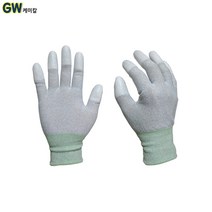 제전장갑 카본PU탑 정전기방지, 카본 PU탑코팅장갑 L 10켤레