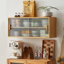 주방원목미니그릇장 진열장 빈티지 옛날 찻장 엔틱, 벽걸이형 흰색 이중 문